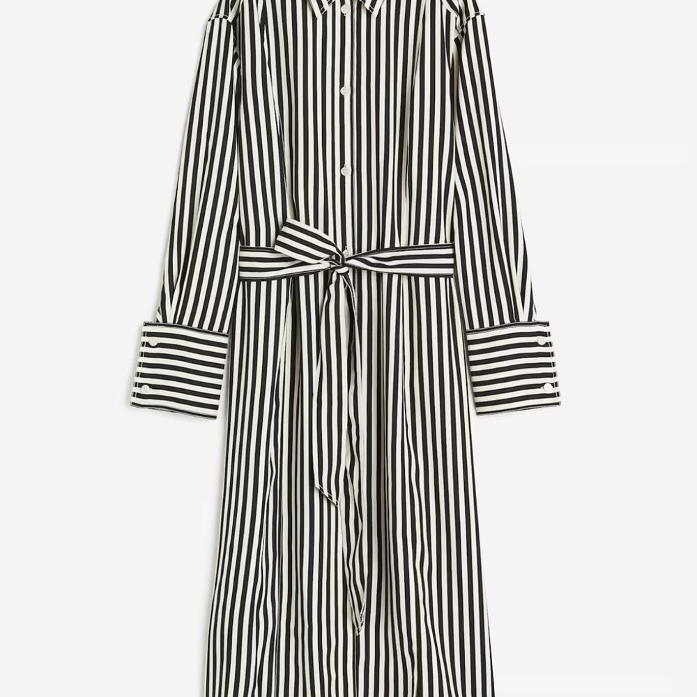 Striped Black and White Dress